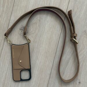 Bandolier Beige Phone Case with Gold Accents
